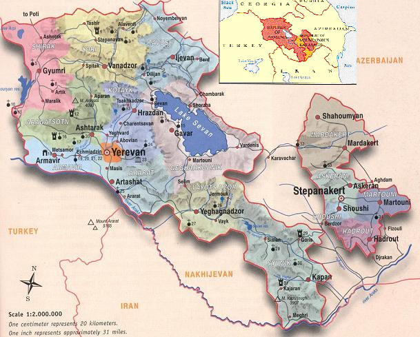 Mapa Armenia y Karapagh 9